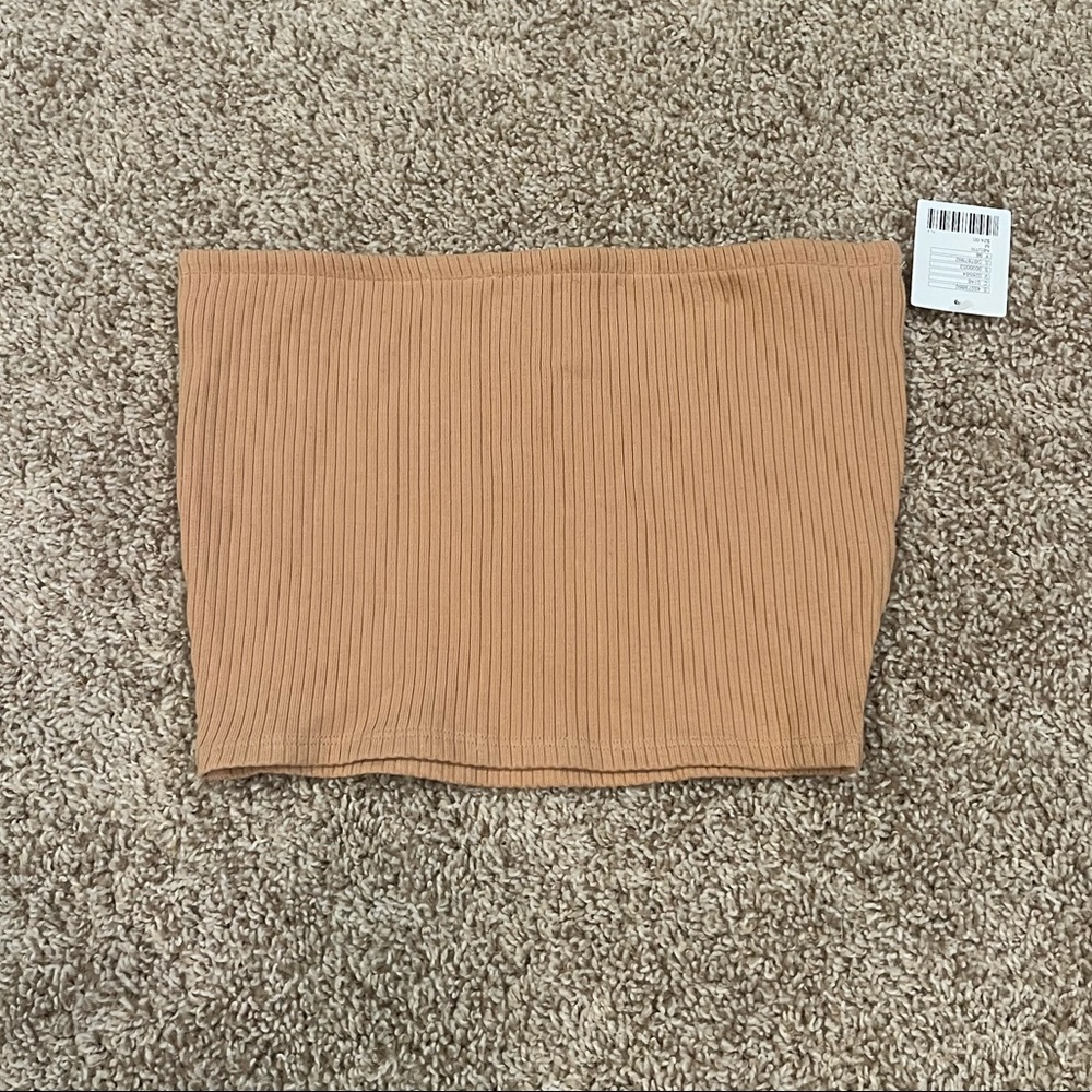 NWT Urban Outfitters Tan Strapless Top/ Tube Top - Picture 2 of 8